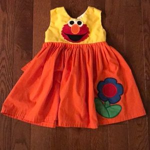 Elmo Custom Made Girls Dress Size 2 Sesame Street
